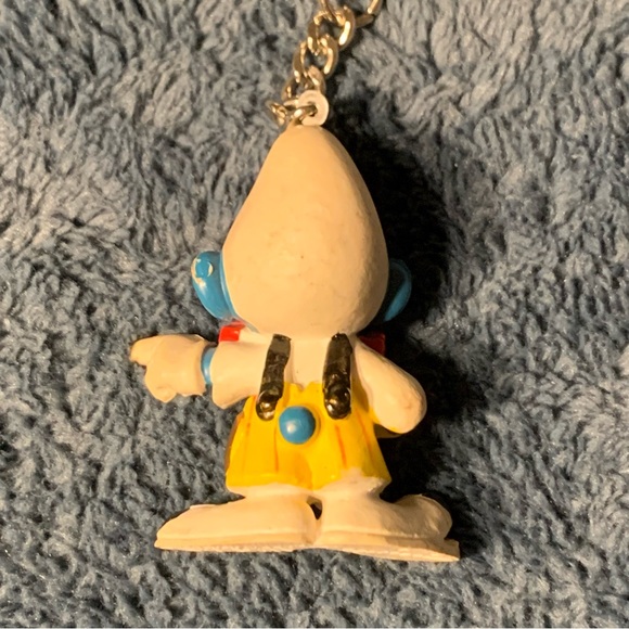 Vintage 1973 Clown Smurf Keychain - Picture 2 of 6